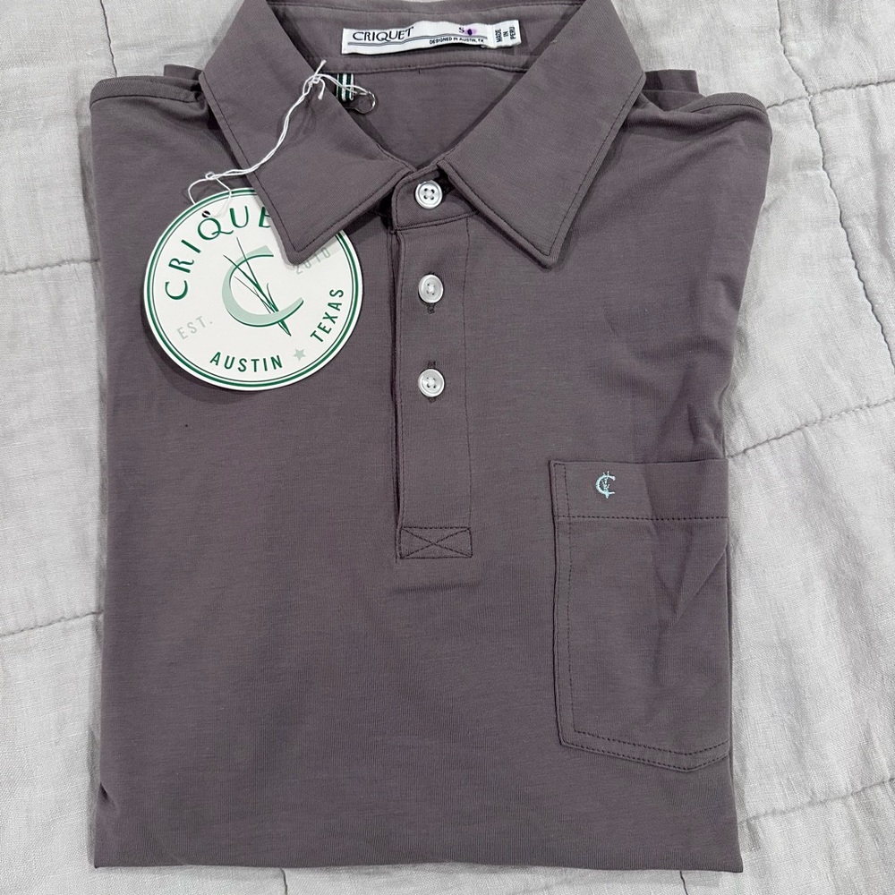 Criquet Polo - Men’s small - Gray NWT